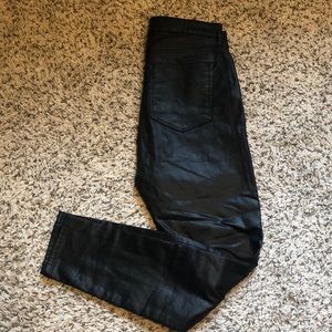 Black shiny loft pants